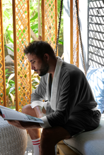 Load image into Gallery viewer, Terry Cloth Kimono - Aspen Slate