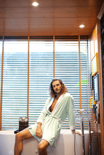 Load image into Gallery viewer, Terry Cloth Kimono - Tahitian Seafoam