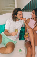 Load image into Gallery viewer, Drawstring Terry Shorts - Tahitian Seafoam