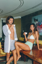 Load image into Gallery viewer, Terry Cloth Bikini Top - Tahitian Seafoam