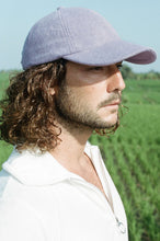 Load image into Gallery viewer, Purple Terry Cloth Hat - Lifestyle Side