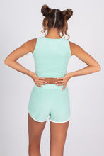 Load image into Gallery viewer, Terry Cloth Halter Top - Tahitian Seafoam