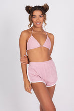 Load image into Gallery viewer, Terry Cloth Bikini Top - Palm Springs Pink
