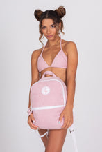 Load image into Gallery viewer, Terry Cloth Bikini Top - Palm Springs Pink