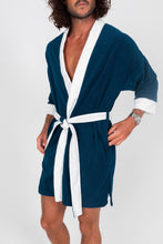 Load image into Gallery viewer, Terry Cloth Kimono - Newport Navy