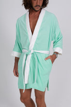 Load image into Gallery viewer, Terry Cloth Kimono - Tahitian Seafoam