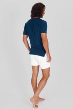 Load image into Gallery viewer, Navy Blue Terry Cloth Shirt - Back