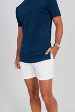 Load image into Gallery viewer, Navy Blue Terry Cloth Shirt - Close-up