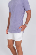 Load image into Gallery viewer, Purple Terry Cloth Shirt - Close-up