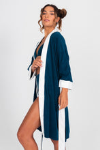 Load image into Gallery viewer, Terry Cloth Kimono - Newport Navy
