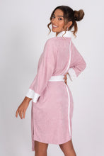 Load image into Gallery viewer, Terry Cloth Kimono - Palm Springs Pink