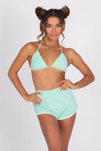 Load image into Gallery viewer, Terry Cloth Bikini Top - Tahitian Seafoam