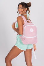 Load image into Gallery viewer, Terry Cloth Backpack - Palm Springs Pink