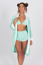 Load image into Gallery viewer, Terry Cloth Bikini Top - Tahitian Seafoam