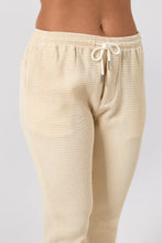 Load image into Gallery viewer, Waffle Jogger Pants - Bavarian Cream