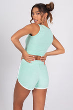 Load image into Gallery viewer, Terry Cloth Halter Top - Tahitian Seafoam
