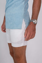 Load image into Gallery viewer, Baby Blue Terry Cloth Shirt - Close-up
