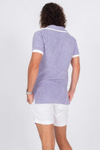 Load image into Gallery viewer, Purple Terry Cloth Polo Shirt - Back
