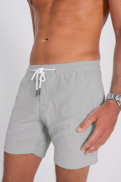 ★AMES-WORLDWIDE★TERRY SIGNATURE LOGO SHORTS GREY★正規品 AMES-WORLDWIDE] TERRY SIGNATURE LOGO SHORTS GREY | もごつ
