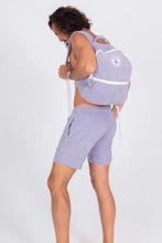 Load image into Gallery viewer, Purple Terry Cloth Shorts &amp; Backpack
