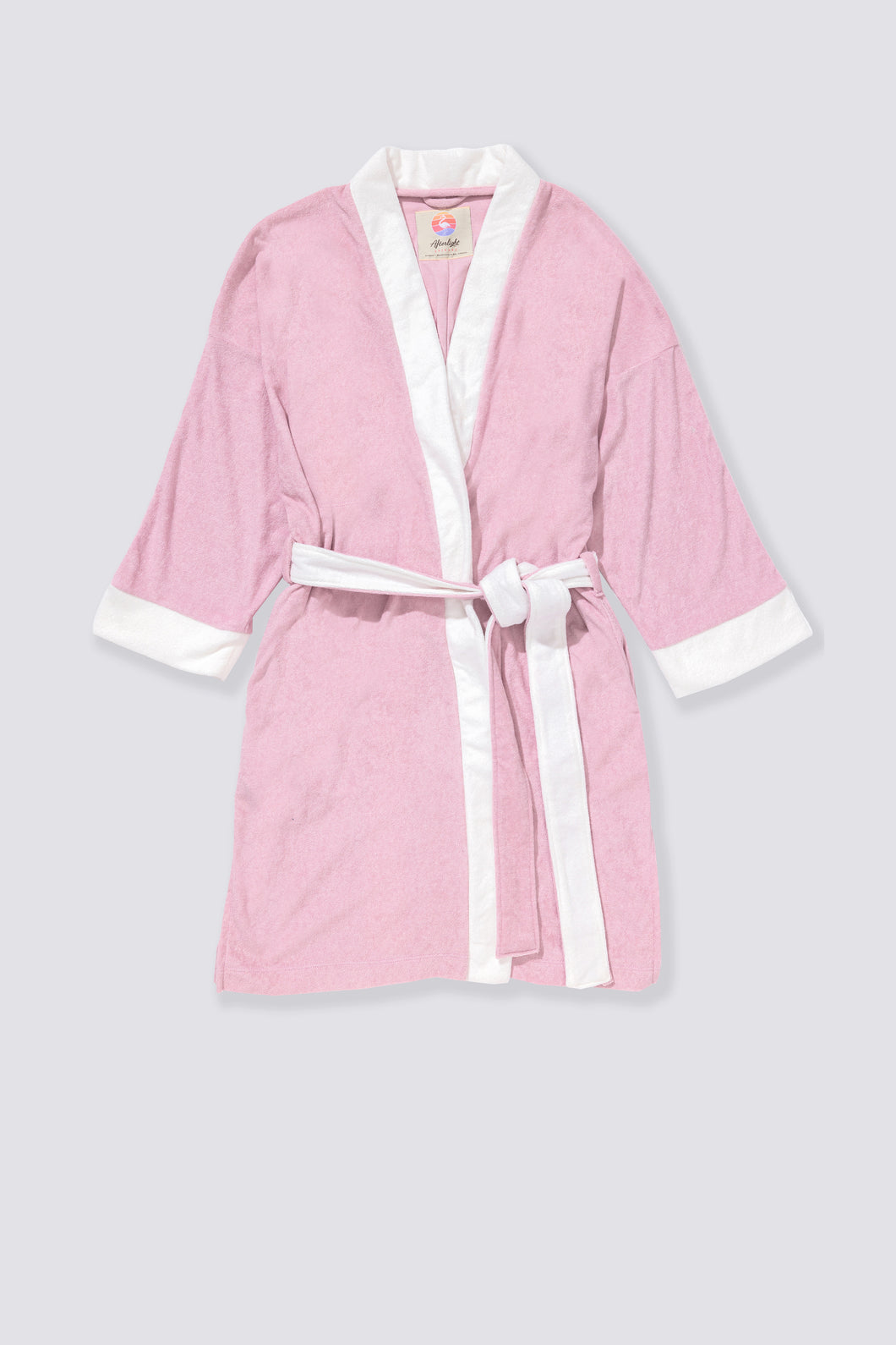 Terry Cloth Kimono - Palm Springs Pink