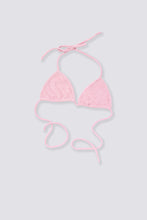 Load image into Gallery viewer, Terry Cloth Bikini Top - Palm Springs Pink
