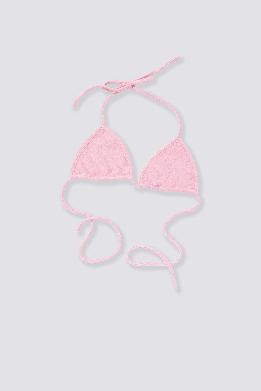 Terry Cloth Bikini Top - Palm Springs Pink