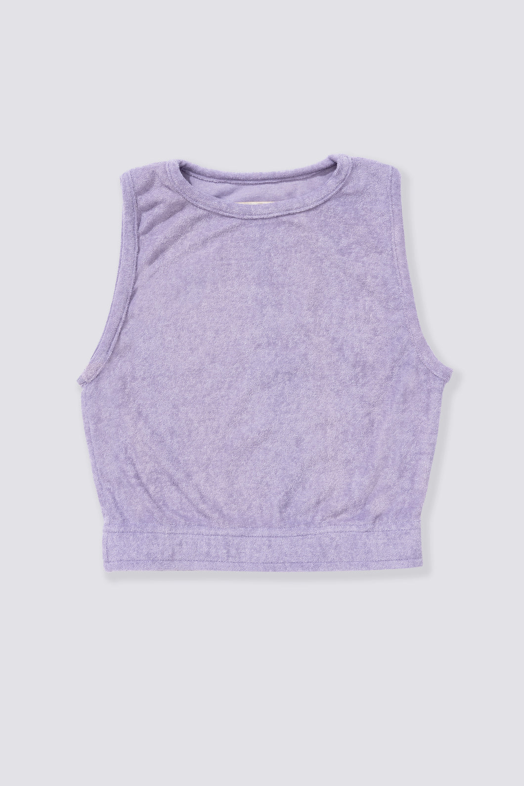 Terry Cloth Halter Top - French Lavender